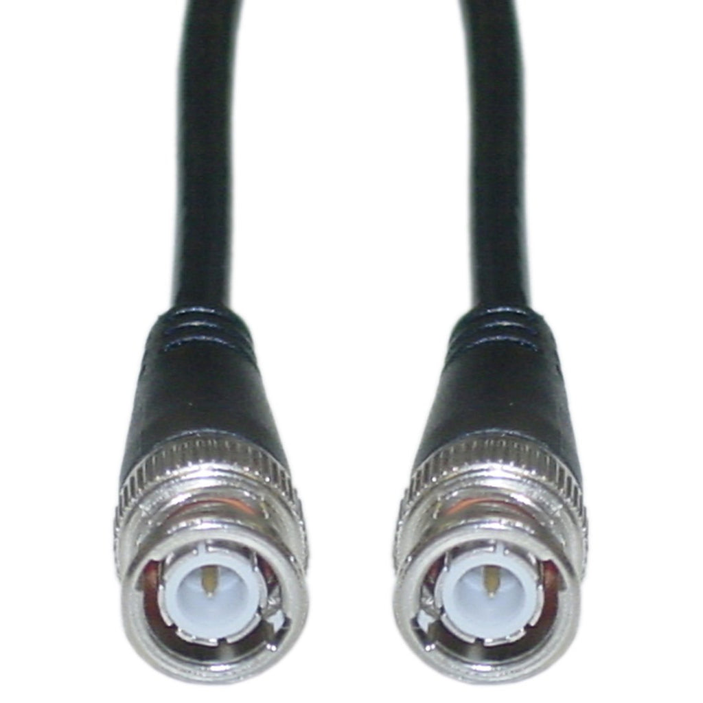 CableWholesale RG58/AU Coaxial Cable w/BNC Connectors, Black, BNC Male to Male, Copper Stranded Center Conductor, 6 Foot BNC Cable