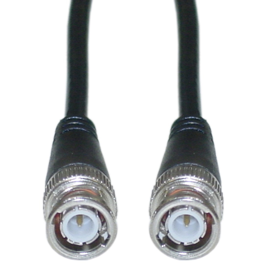CableWholesale RG58/AU Coaxial Cable w/BNC Connectors, Black, BNC Male to Male, Copper Stranded Center Conductor, 6 Foot BNC Cable