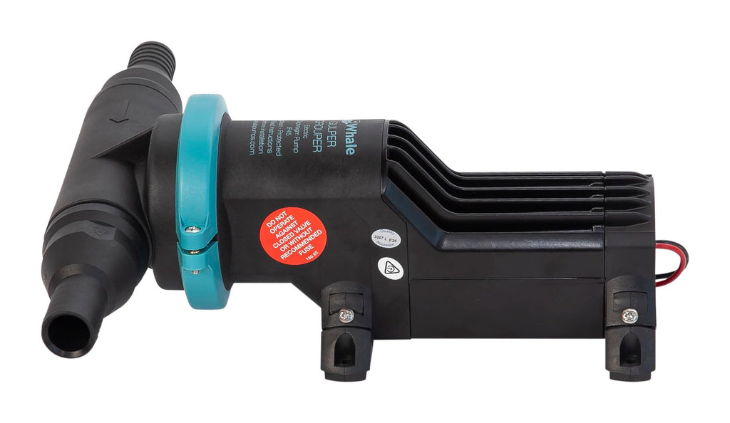 Whale Gulper Grouper MK1 Pump (24V) - Fishbox Discharge Pump. No Filter, No Clogging, No motor Burn Out - Just Reliable Waste Management BP4574