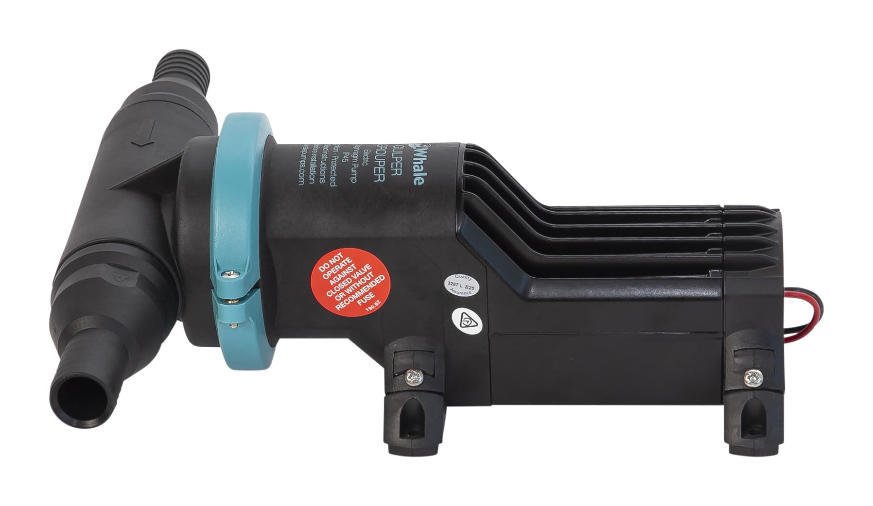 Whale Gulper Grouper MK1 Pump (24V) - Fishbox Discharge Pump. No Filter, No Clogging, No motor Burn Out - Just Reliable Waste Management BP4574