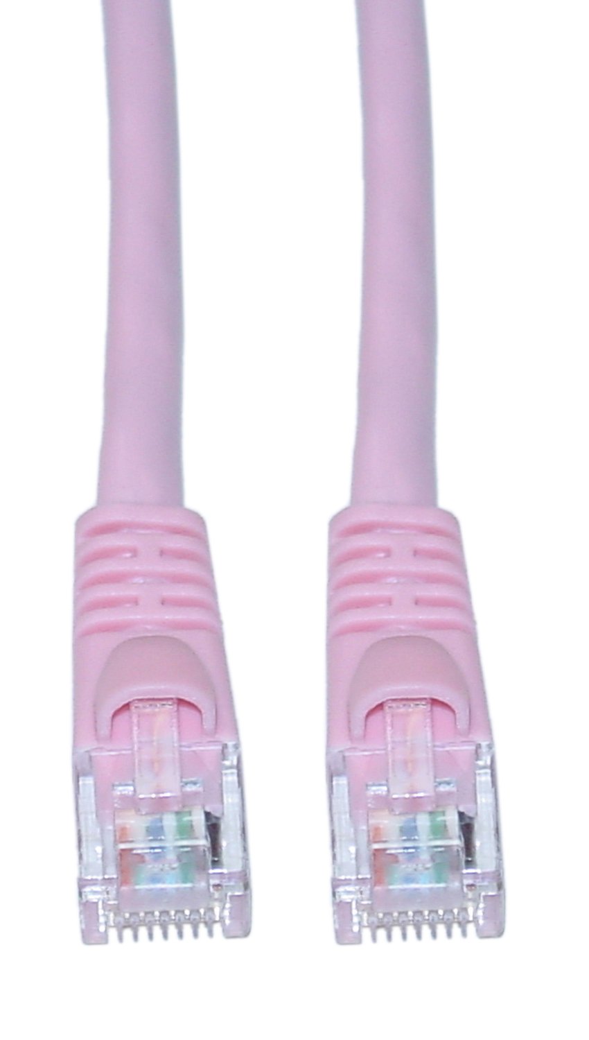 CableWholesale Cat6 Ethernet Cable, 24AWG, RJ45 Gold Plate Connector, 4 Pair Stranded Copper, Snagless Boot Unshielded Twisted Pair (UTP) Internet Network Patch Cable, 1 Foot, Pink