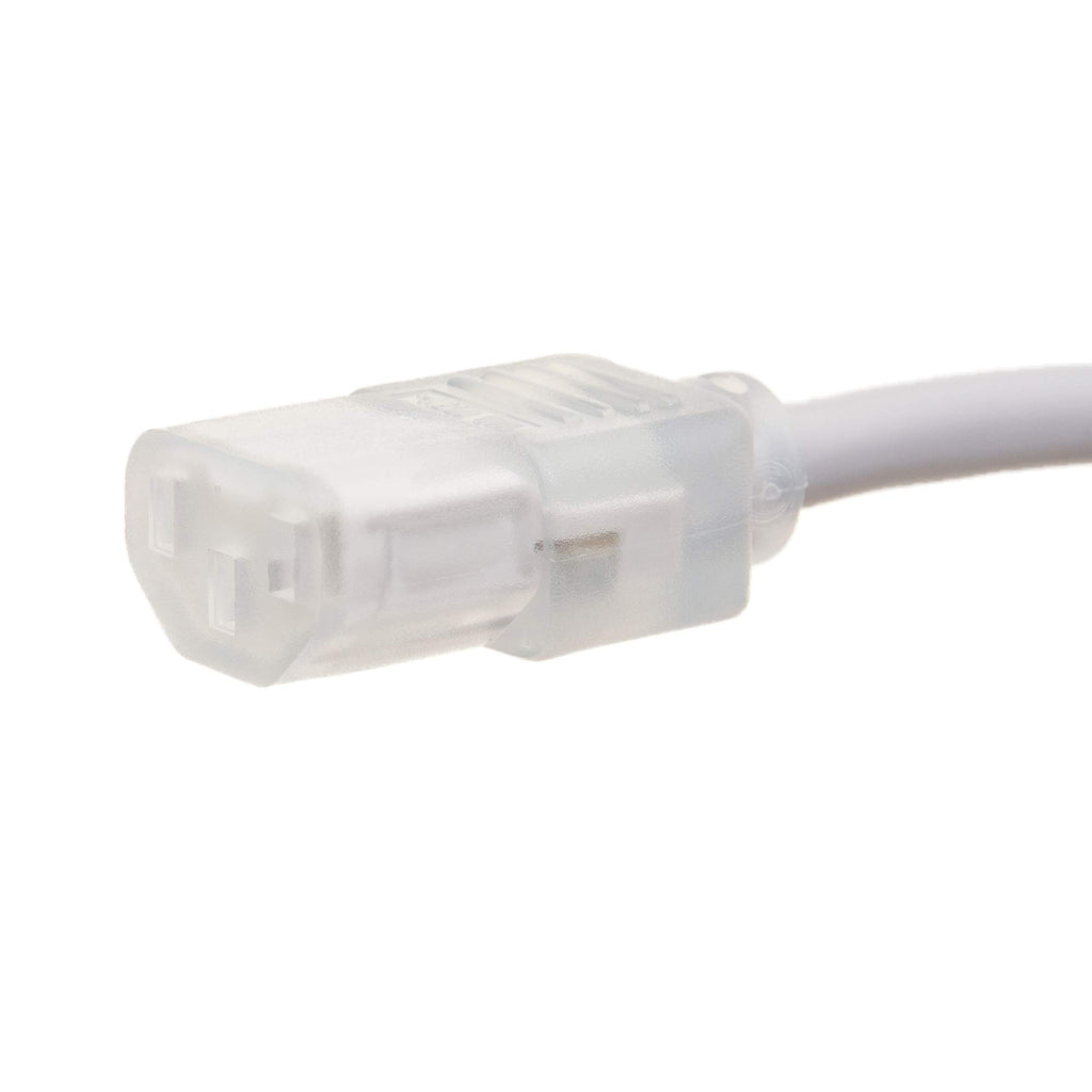 CableWholesale 6 feet Hospital Grade Green Dot Power Cord, Nema 5-15 Male to C13 Female Clear Plug, 18 AWG, SJT, 10 Amp/125 Volt, 10 Amp Power Cable, Grey