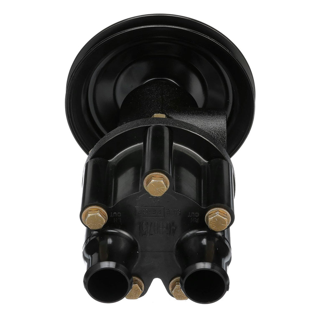Quicksilver 807151A8 Sea Water Pump Housing for V-8 MerCruiser Engines Made by General Motors with a V-Belt Pulley System for Engine Accessories and Mechanical Fuel Pumps