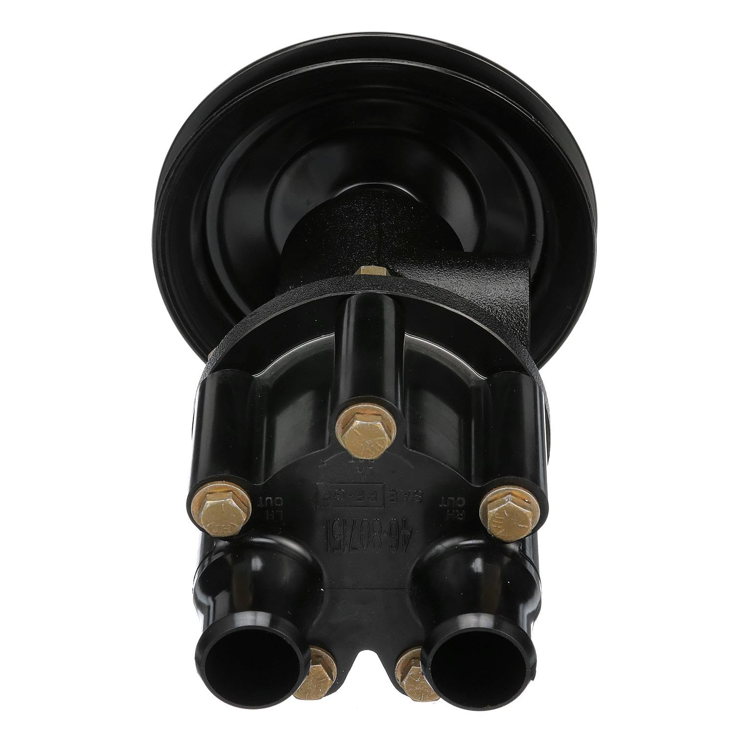 Quicksilver 807151A8 Sea Water Pump Housing for V-8 MerCruiser Engines Made by General Motors with a V-Belt Pulley System for Engine Accessories and Mechanical Fuel Pumps