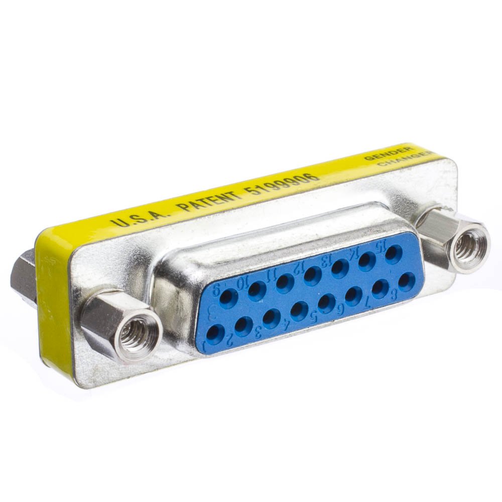 CableWholesale DB15 Female to Female Adapter, Gender Changer for Mini Computers, Convert DB15 Male Monitor Cable