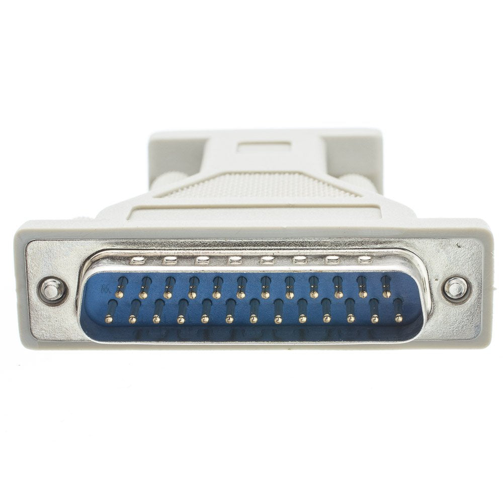 CableWholesale Gray Serial/AT Modem Adapter - Employ This Adapter for Converting a DB9 Modem Cable to a DB25 Modem Cable