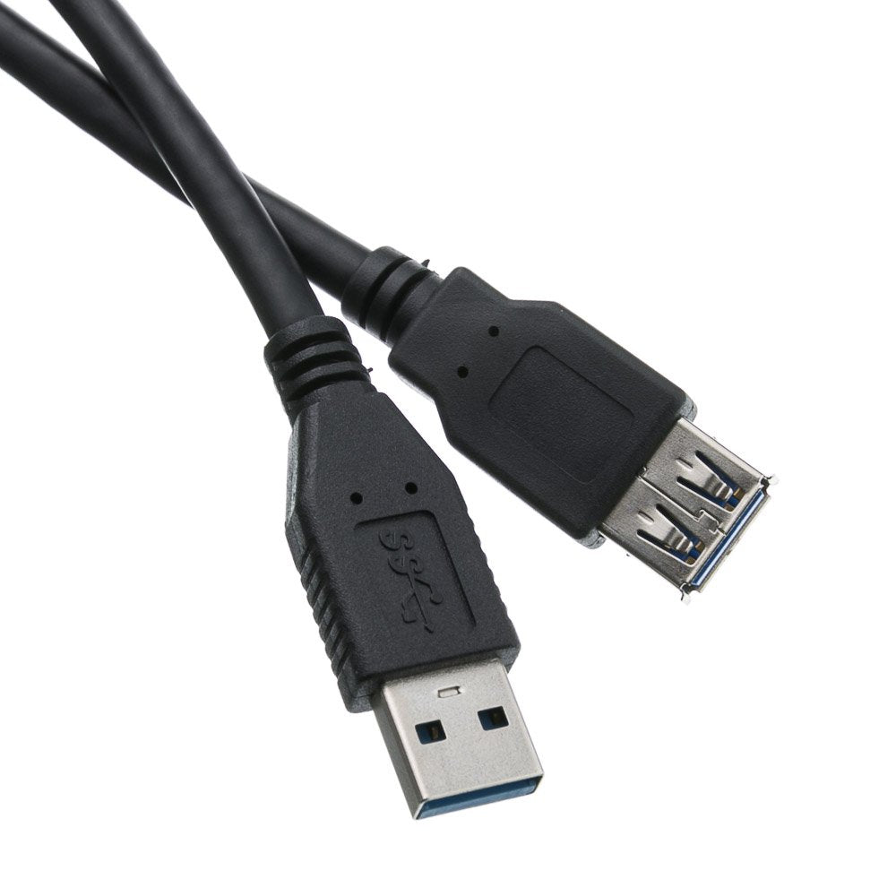 CableWholesale 3 feet USB 3.0 Extension Cable, Black, Type A Male/Type A Female Plug, A Male to A Female Super Speed USB Extension Cable, USB Extension Cable Male to Female
