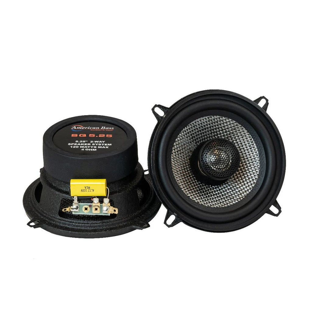 American Bass SQ 5.25" Full Range Speakers, 120, Pair