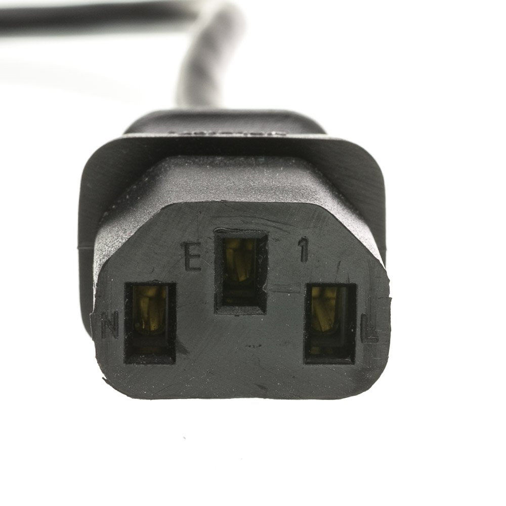 12 feet Computer/Monitor Power Extension Cord, C13 Female to C14 Male Plug, 3 Pin, 18 AWG, SVT, 10 Amp, Power Extension Cable for PC/Monitor, C13 to C14 Power Extension Cord, Black, CableWholesale