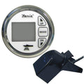 Faria 13852 Chesapeake Stainless Steel Depth Sounder with Air and Water Temperature (Transom Mounted Transducer) - 2", White