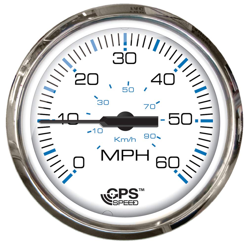 Faria Beede 33850 Chesapeake Stainless Steel Tachometer (7000 RPM) with SystemCheck Indicator (Johnson/Evinrude Outboard) Gas - 4', White