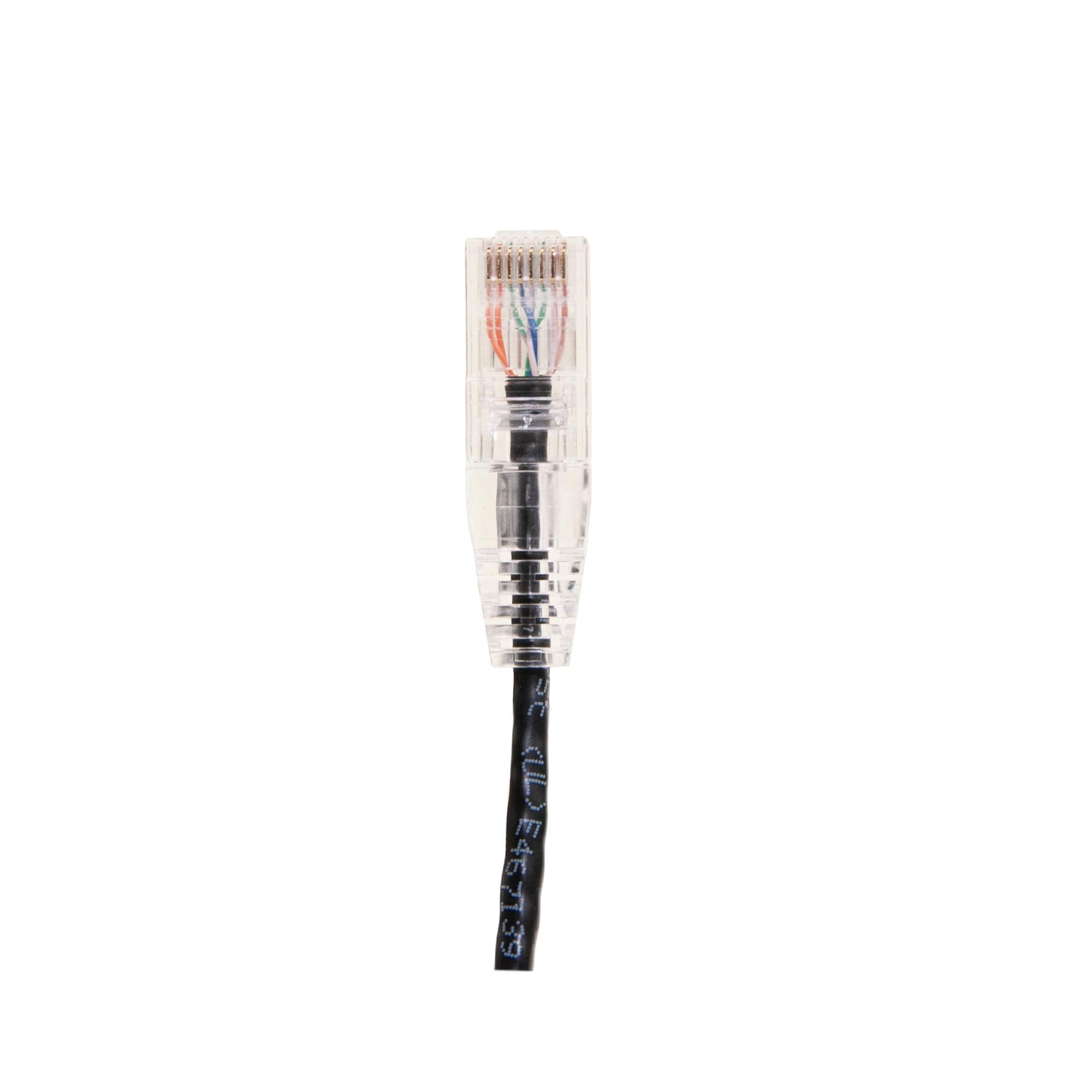 CableWholesale Cat6a Slim Ethernet Patch Cable, 28AWG, 500MHZ, ETL/UL/CSA Approved, RJ45 Copper Connector Snagless/Boot, Internet Network Patch Cable, 5 Foot, Black