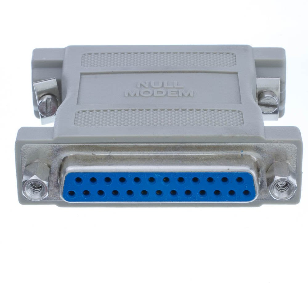 CableWholesale Null Modem Adapter, DB25 Male to DB25 Female