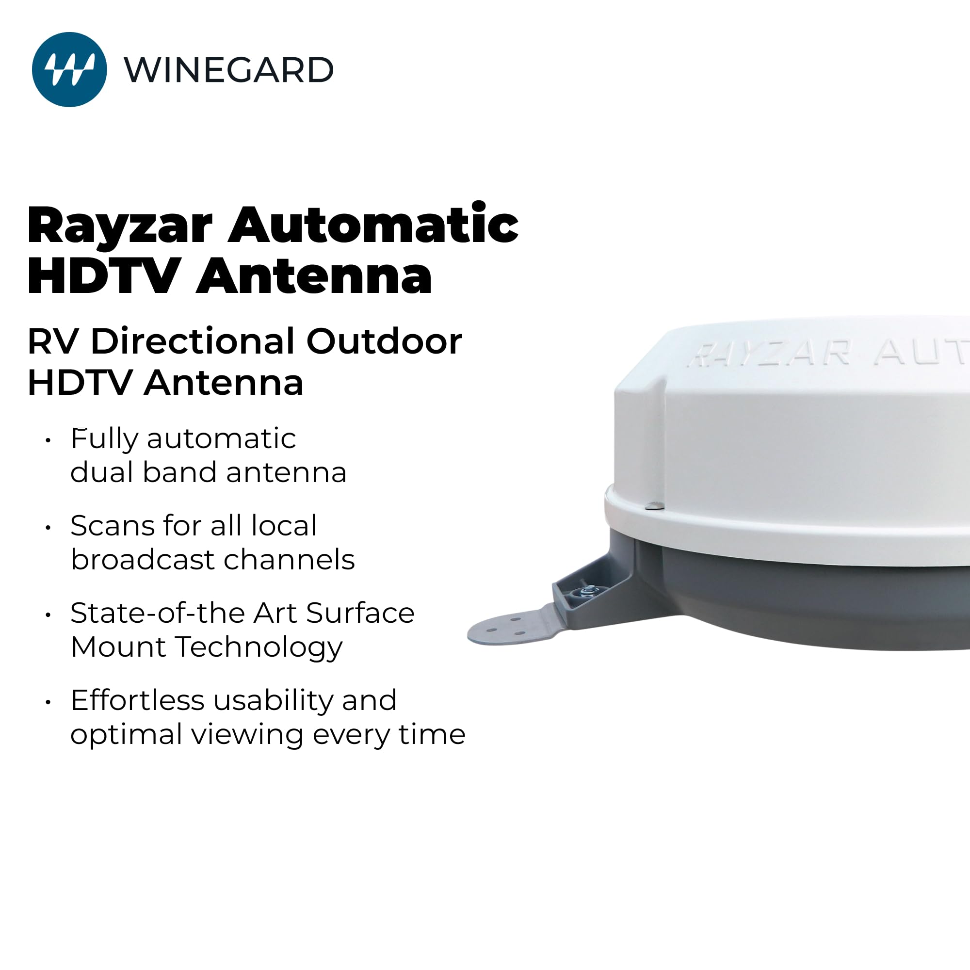Winegard Company RZ-8500 Rayzar Automatic Hd Antenna , White