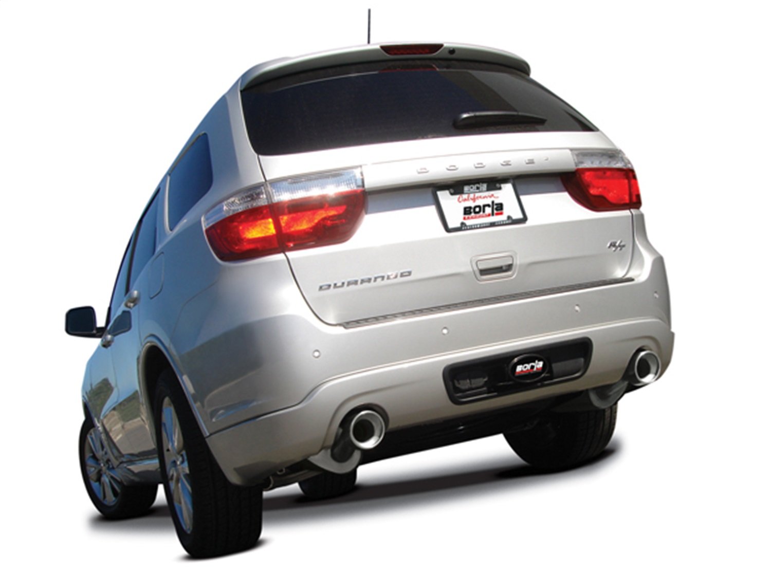 BORLA 140449 Cat-Back Performance Exhaust System for Dodge Durango R/T V8 T-304 Stainless Steel S-Type Sound Dual Split Rear Exit Single 4.5" Round T-304 Stainless Steel Tips On Each Side