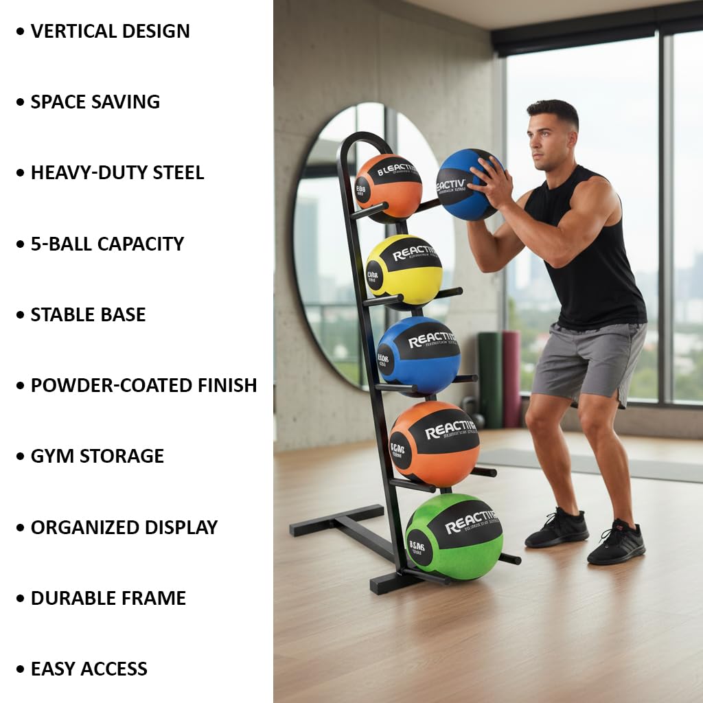 5-Ball Vertical Medicine Ball Rack (EA)