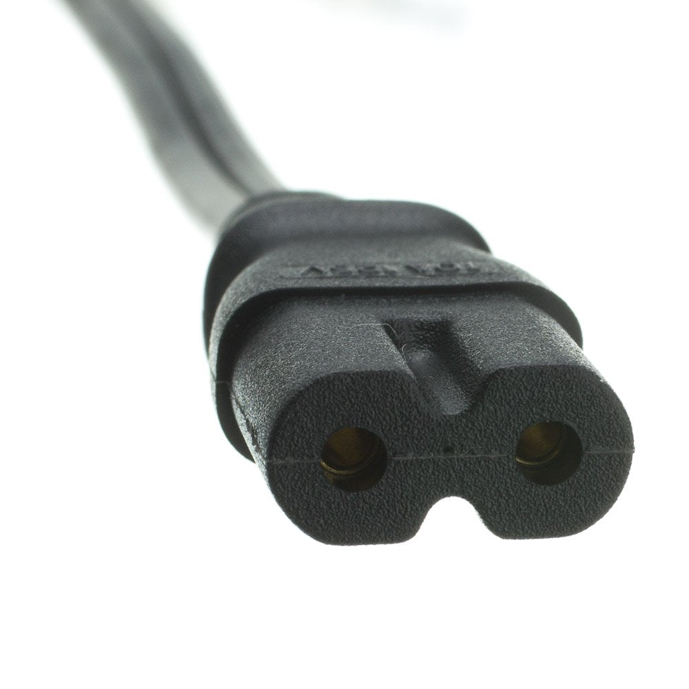 CableWholesale 3 feet Notebook/Laptop Power Cord, Non-Polarized NEMA 1-15P Male to C7 Female Plug, 2 Pin, 18 AWG, 10 Amp, Laptop Power Supply Cable, Black