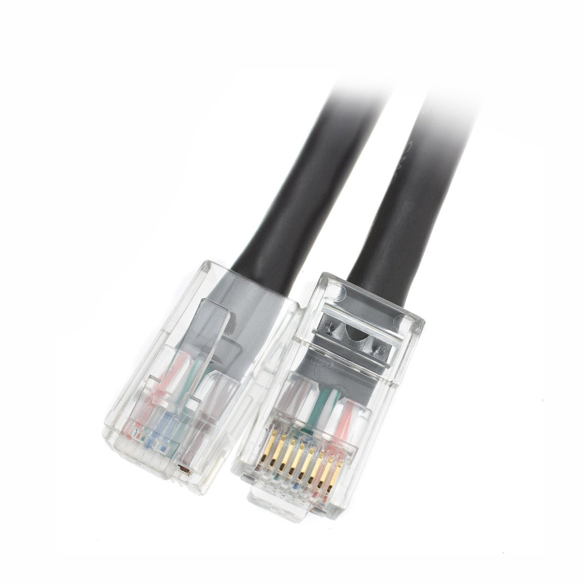 CableWholesale 2-Foot Electronics Accessories Cat6 Ethernet Patch Cable, Bootless, Black (845-10X8-12202)