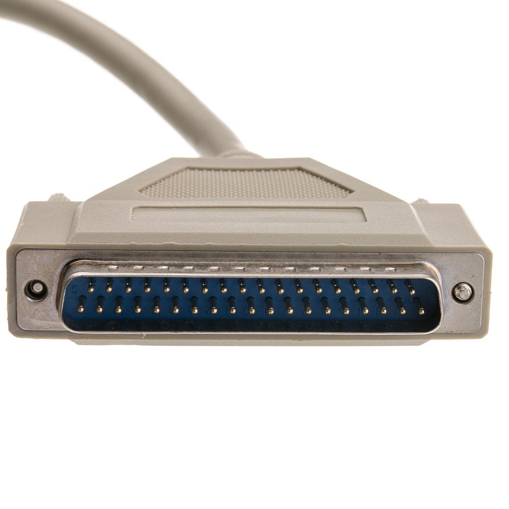 CableWholesale 3 feet Serial Cable, DB37 Male to DB37 Male, 28 AWG, 37 Conductor, 1:1, Beige, Male to Male Serial Cable for Printer, PC, Networks, DB37 Cable, DB37 Male to Male Serial Extension Cable