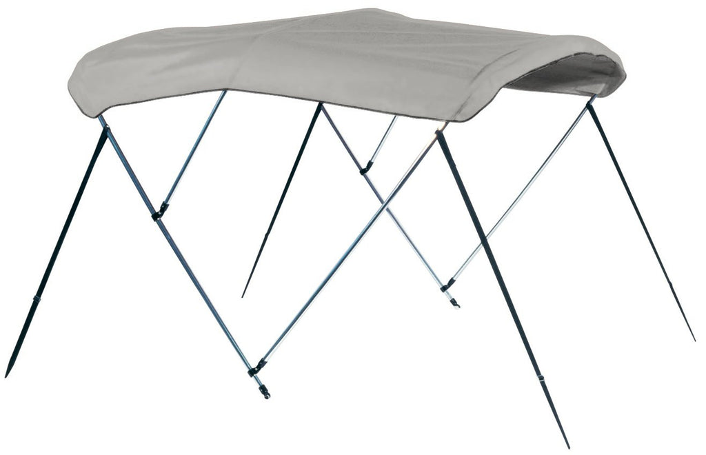 Carver A5469TB-10 Assembled 54" x 6' x 67-72" 3-Bow Bimini Top with Boot, Gray