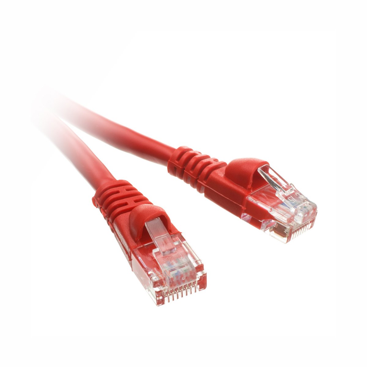 1 Foot Red Cat6a Ethernet Patch Cable, Snagless/Molded Boot with RJ45 Connector, 500 MHz, 24 AWG, UTP(Unshielded Twisted Pair) Stranded Copper, Internet Patch Cable, CableWholesale