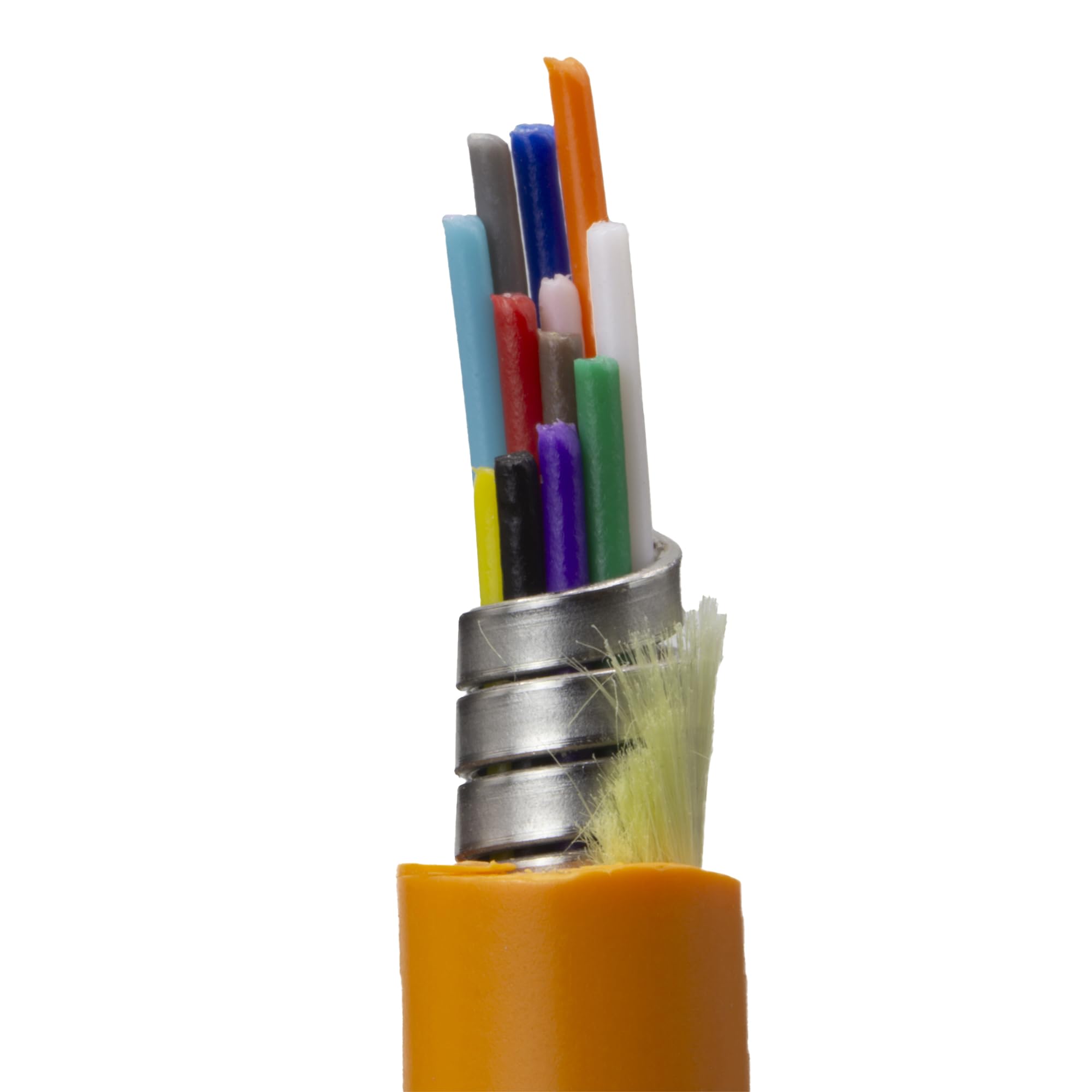 CableWholesale 6 Strand Fiber Optic Cable, Multimode, Orange, 500ft Spool