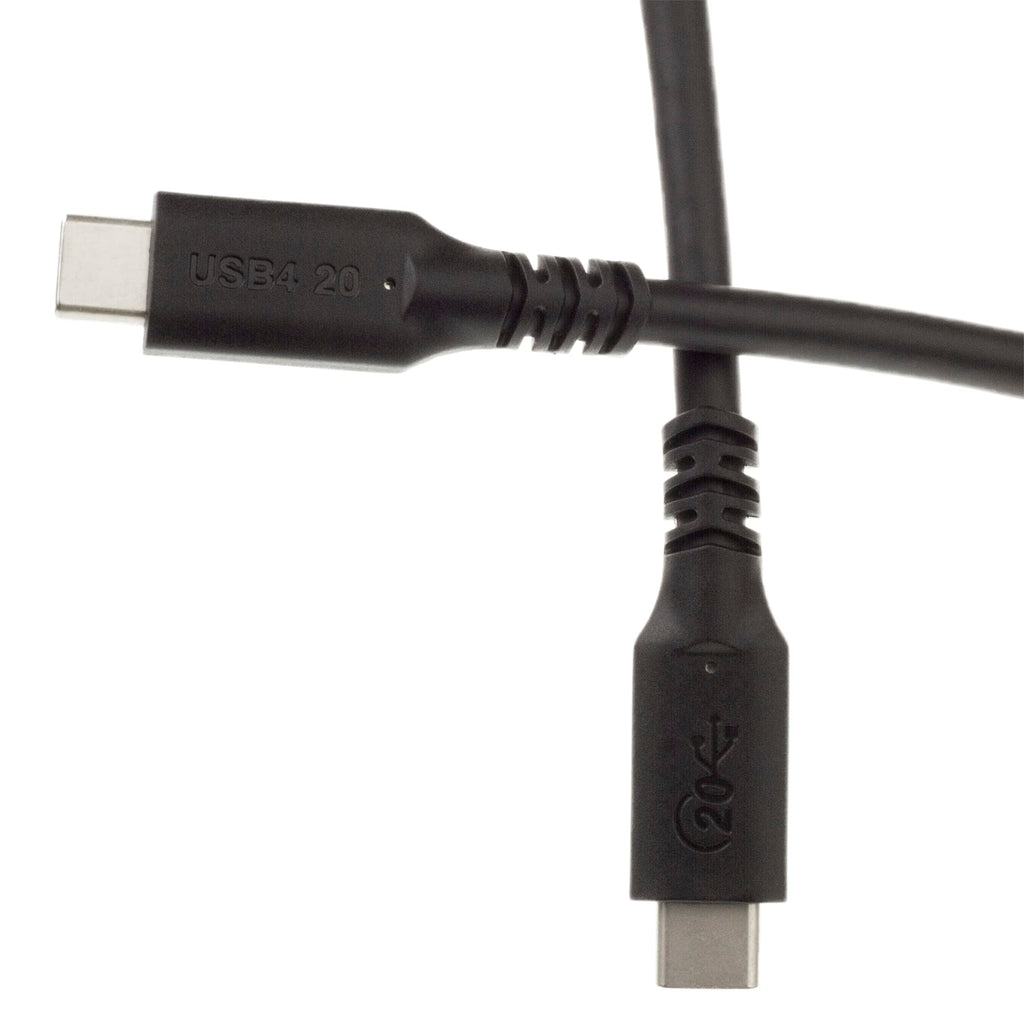 CableWholesale USB C to USB C Cable 6ft, 20Gbps 100 watt Fast Charging Cable, USB4 Type C Male to Male, PVC Jacket, Black
