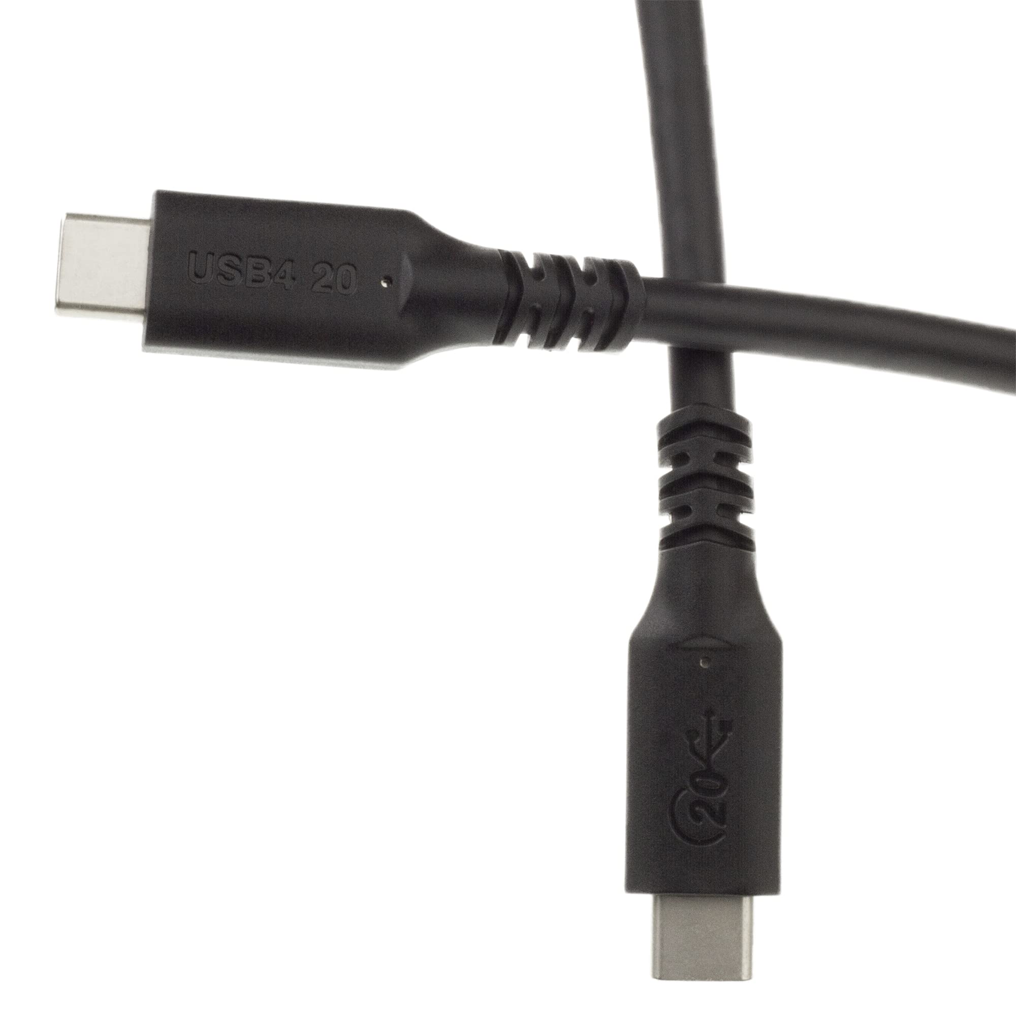 CableWholesale USB C to USB C Cable 6ft, 20Gbps 100 watt Fast Charging Cable, USB4 Type C Male to Male, PVC Jacket, Black