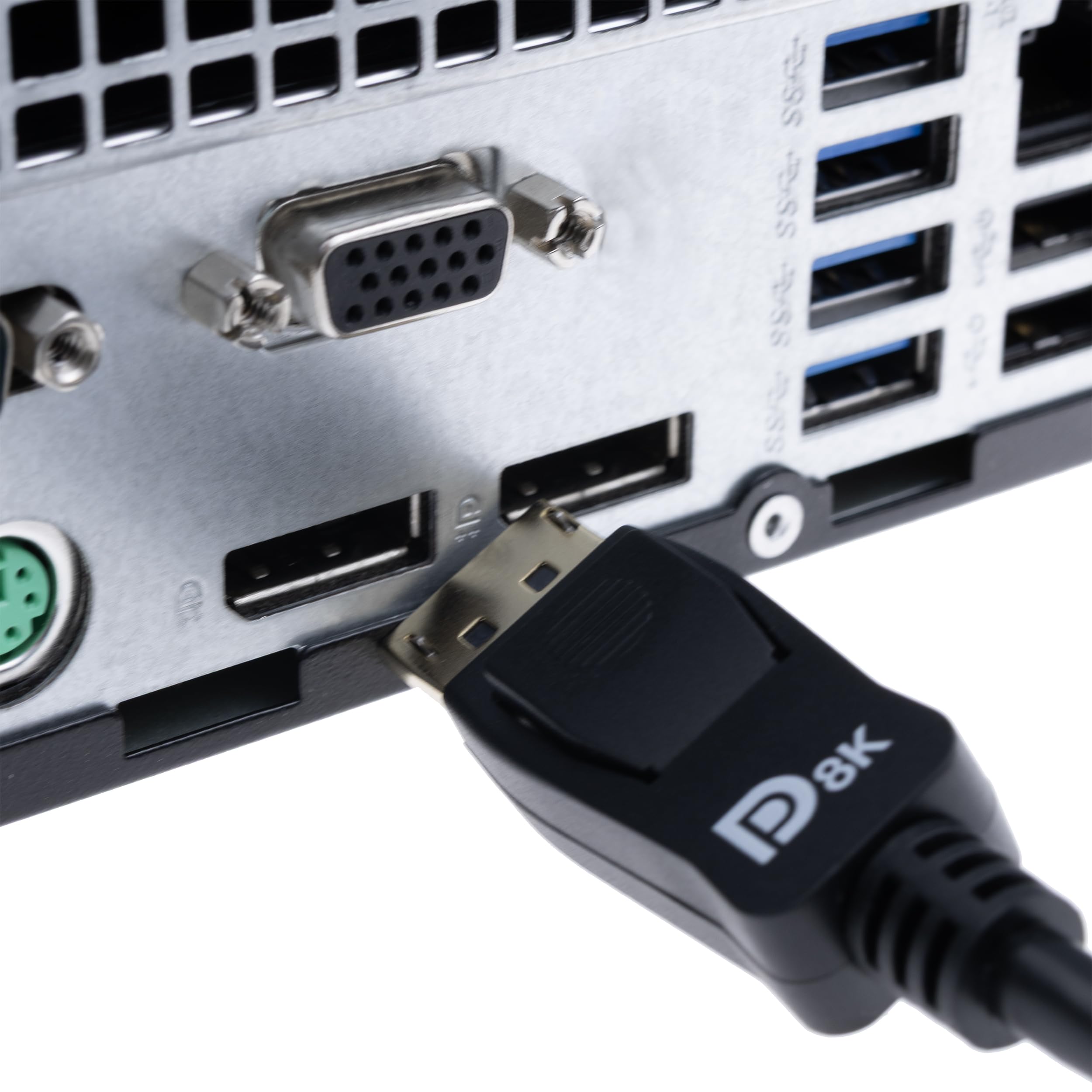 VESA Certified DisplayPort 1.4 Video Cable Male to Male - 32.4 Gbit/s, 8K@60Hz/4K@120Hz, HDR, DSC, Gold-Plated Connectors, 3 Feet