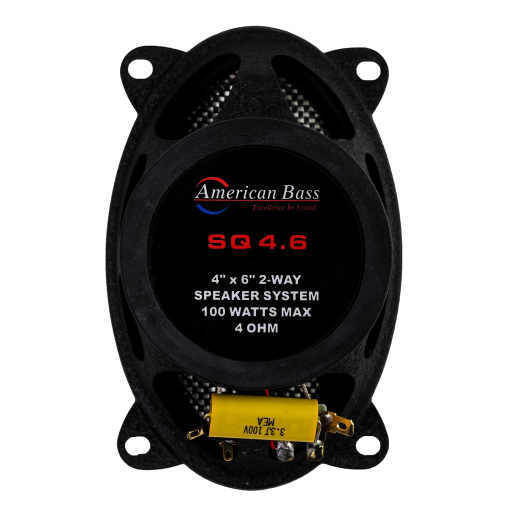 American Bass 4.6" 2 Way Coaxial, 100 Watts Max, Swivel Tweeter Speakers