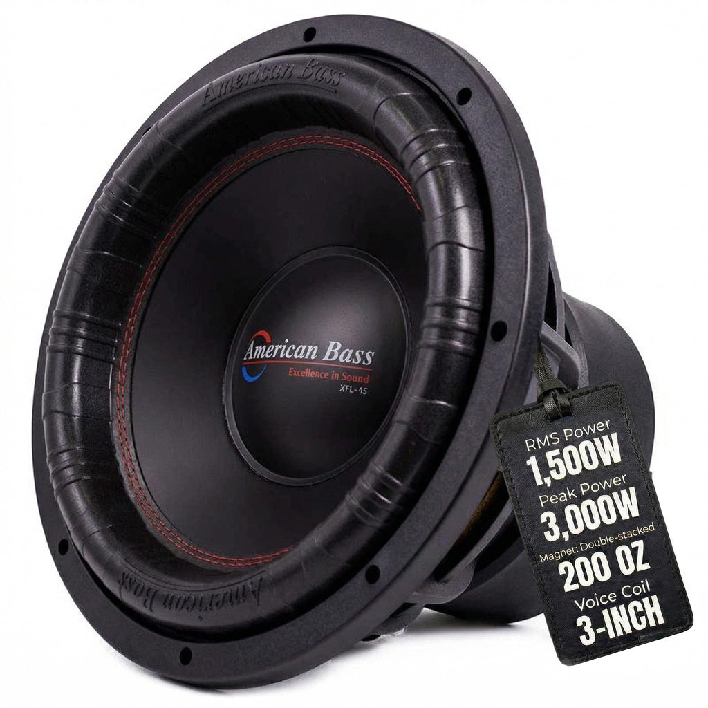 American Bass XFL 12" Car Subwoofer, 4 Ohm, 3000W Max