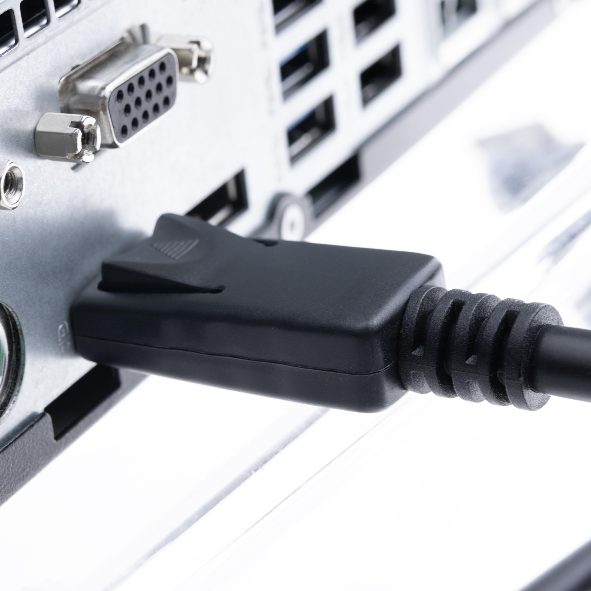 DisplayPort v1.2 Video Cable, 17.28 Gbit/s Data Rate for up to 4k@75Hz, DisplayPort Male, 10 Foot