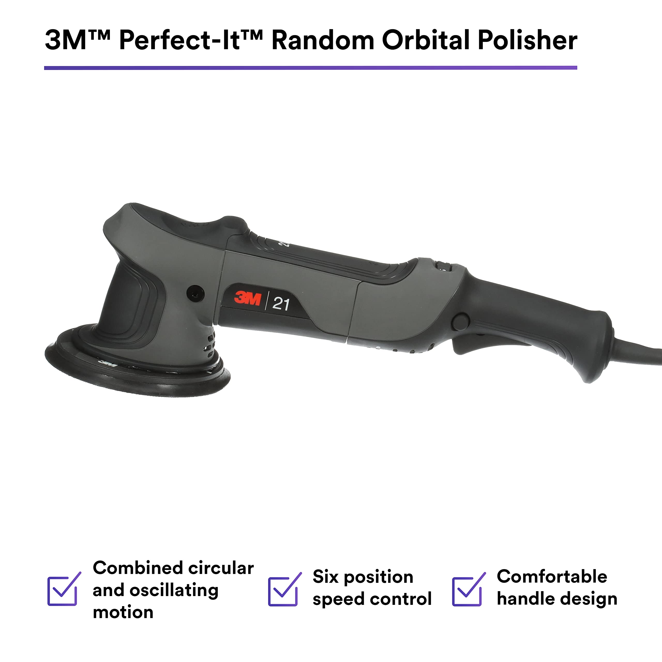 3M Perfect-It Random Orbital Polisher, 34101, 21mm, 120V/60Hz