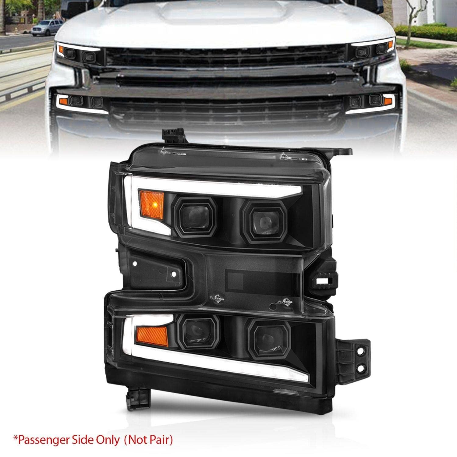ANZO USA ANZO - 19-22 Chevrolet Silverado 1500 LED Proj HL