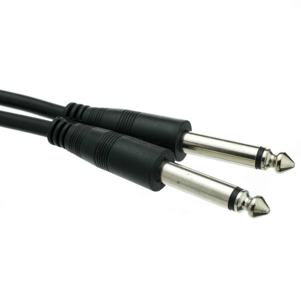 CableWholesale 1/4 Inch Mono Patch Cable, 25 feet 1/4" Mono Male to 1/4" Mono Male Cord for Electric Instruments (Guitar, Keyboard, Amplifier, Speakers, Synthesizers)