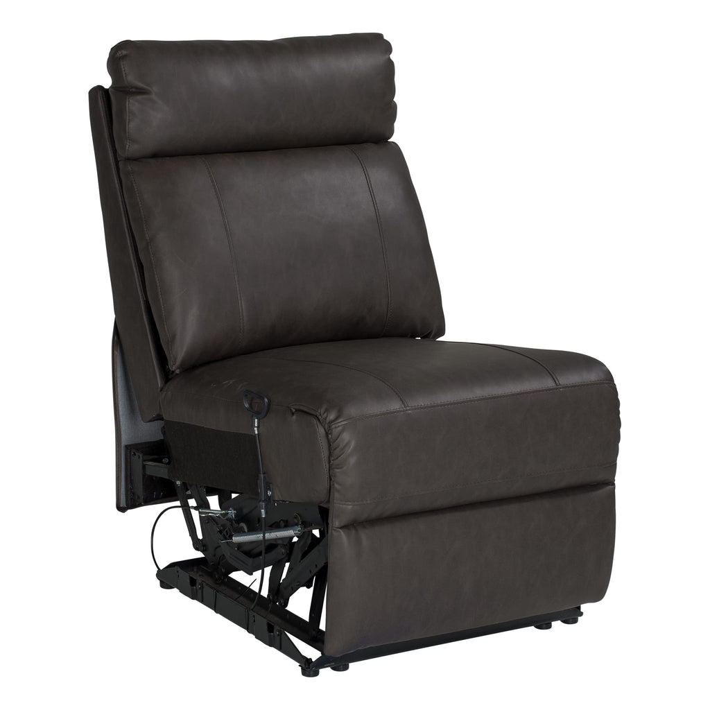 Thomas Payne® Heritage Series RV Theater Seating Armless Recliner, Millbrae – Easy-to-Clean PolyHyde® Vinyl Fabric – Fold-Down Center with Dual cupholders – High-Density Foam Interior – 2020129265