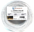 SCP 500' ft 22 Gauge 4 Conductor Solid Security Alarm Wire Cable White Flexible