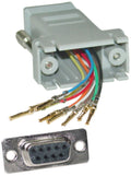 CableWholesale DB9 to RJ45 Modular Adapter - F/F - Serial Adapter, DB9 Female to RJ45 Female Jack, Gray, DB9 RJ45 Adapter, RJ45 to DB9 Female Serial RS232 Modular Adapter