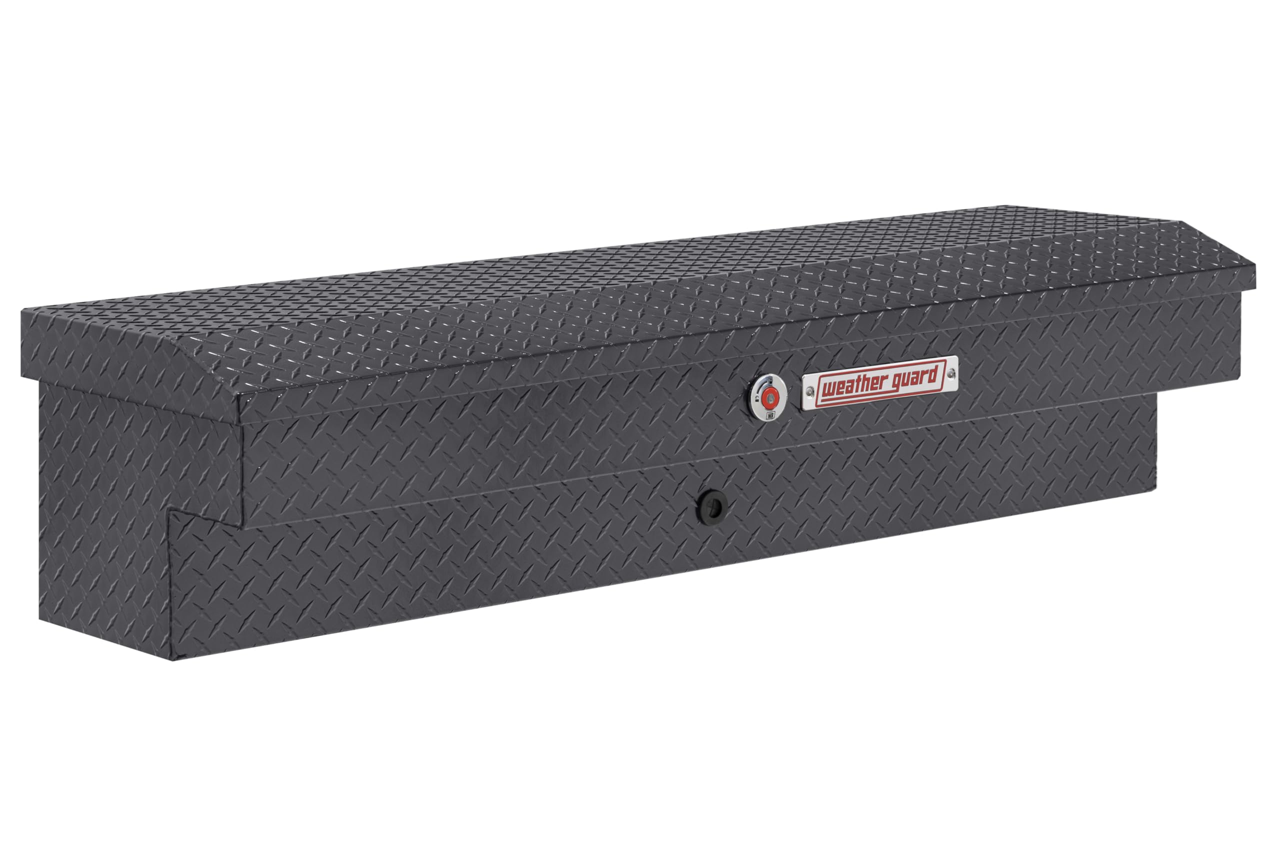 Weather Guard Model 174-6-04 56in Lo-Side Box, Aluminum, Gunmetal Gray, 4.0 cu ft