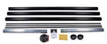 Velarium DIY Cut-to-Fit Roller Tube Assembly, 14' Cut-to-Fit Black Powder Coated Roller Tube, White End Caps, Light Rail and LED Lighting (Range 14' - 6')