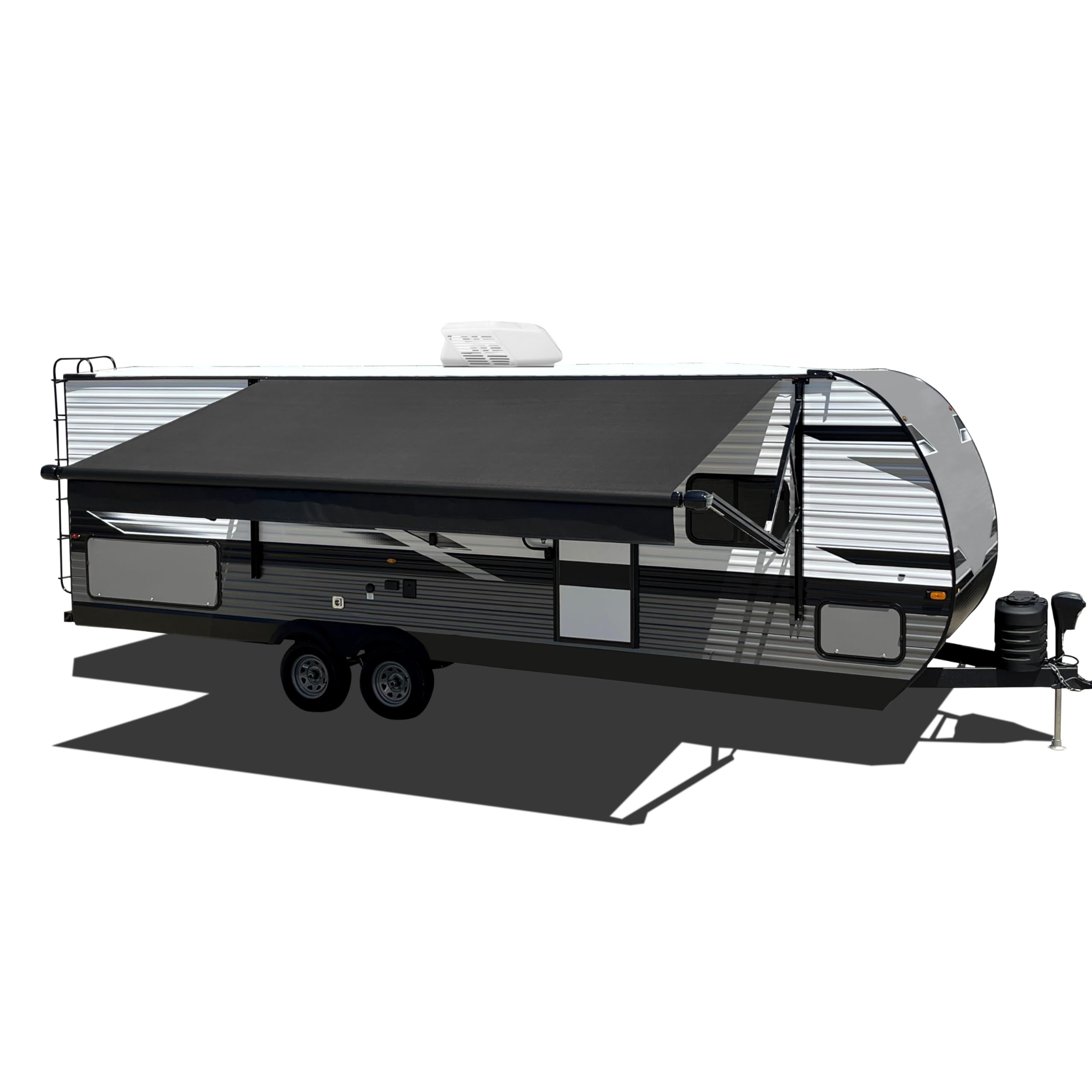 Velarium 14' RV Vinyl Canopy, Black – Heavy-Duty 13.5oz 3-Ply Material, Cold & Crack-Resistant RV Awning, All-Purpose Outdoor Canopy for RVs, Trailers, and Motorhomes (Fabric 13'2")