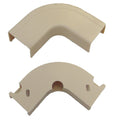 CableWholesale Cord Cover Cable Raceway, 3/4 inch Surface Mount Cable Raceway Flat 90 Degree Elbow (for Raceway Corners) On-Wall Cord Concealer, Cord Organizer/Wire Hider and Protector, Ivory