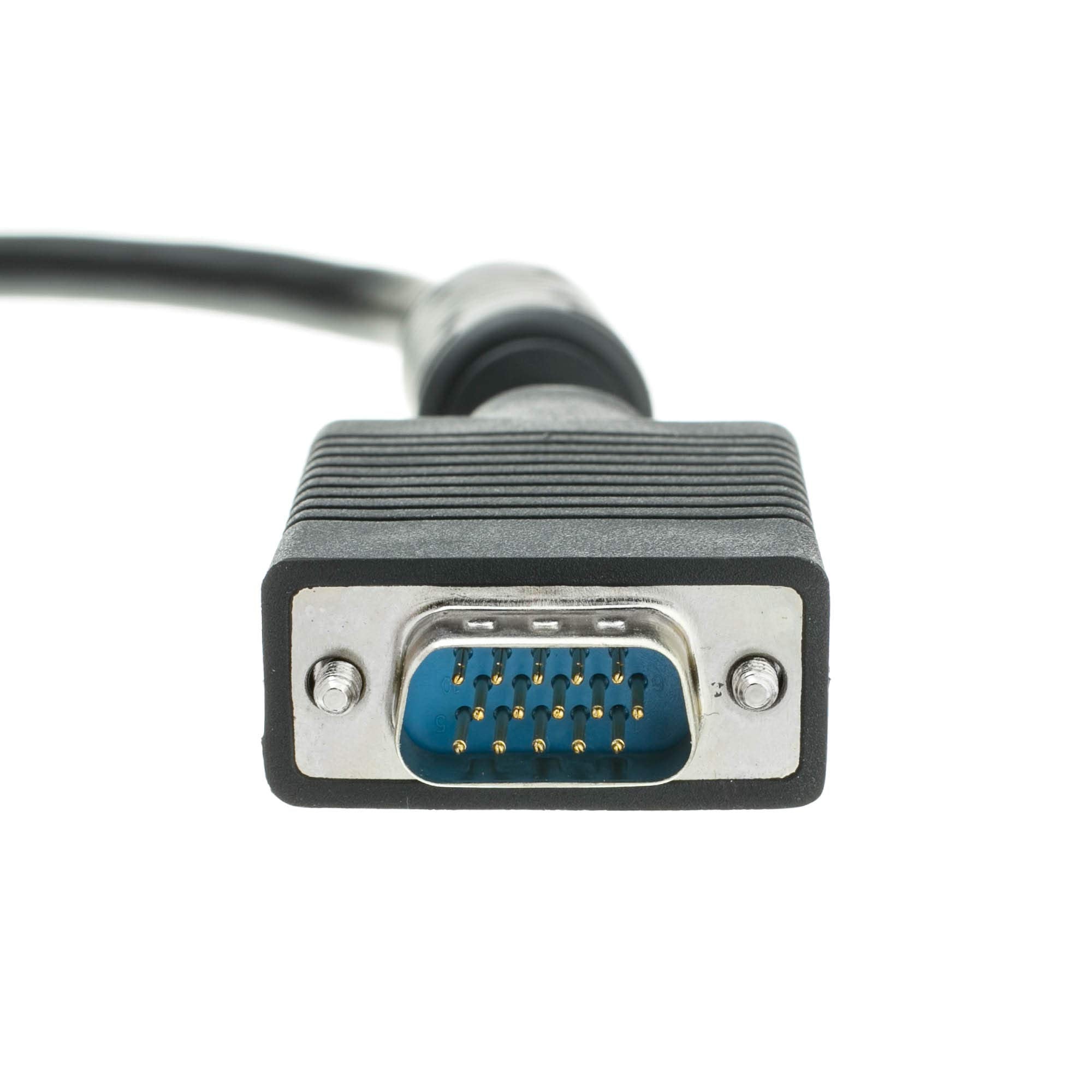 CableWholesale VGA Extension Cable SVGA Male to Female HD15 Male to HD15 Female Double Shielded Monitor Video Coaxial Cable with Ferrite core for PC Laptop Projector Video, Black, 100 feet