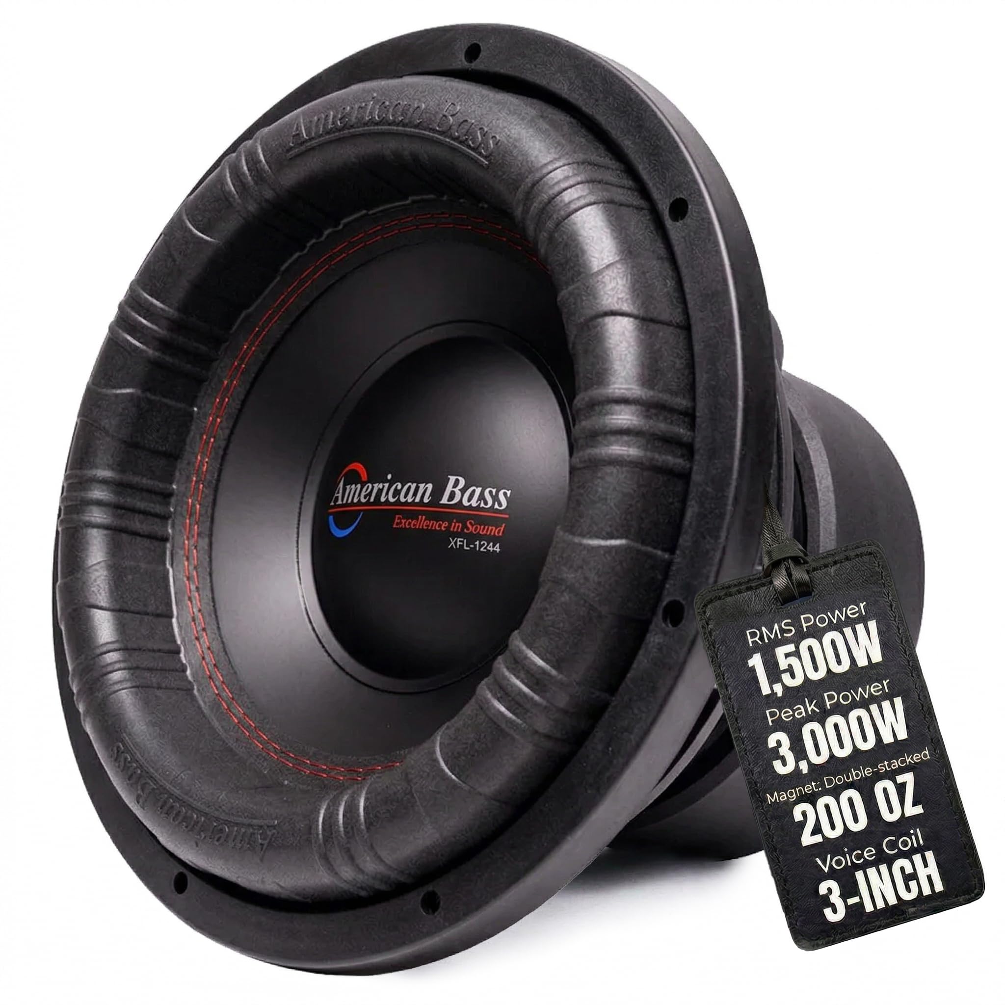 American Bass XFL 12" Car Subwoofer, 4 Ohm, 3000W Max