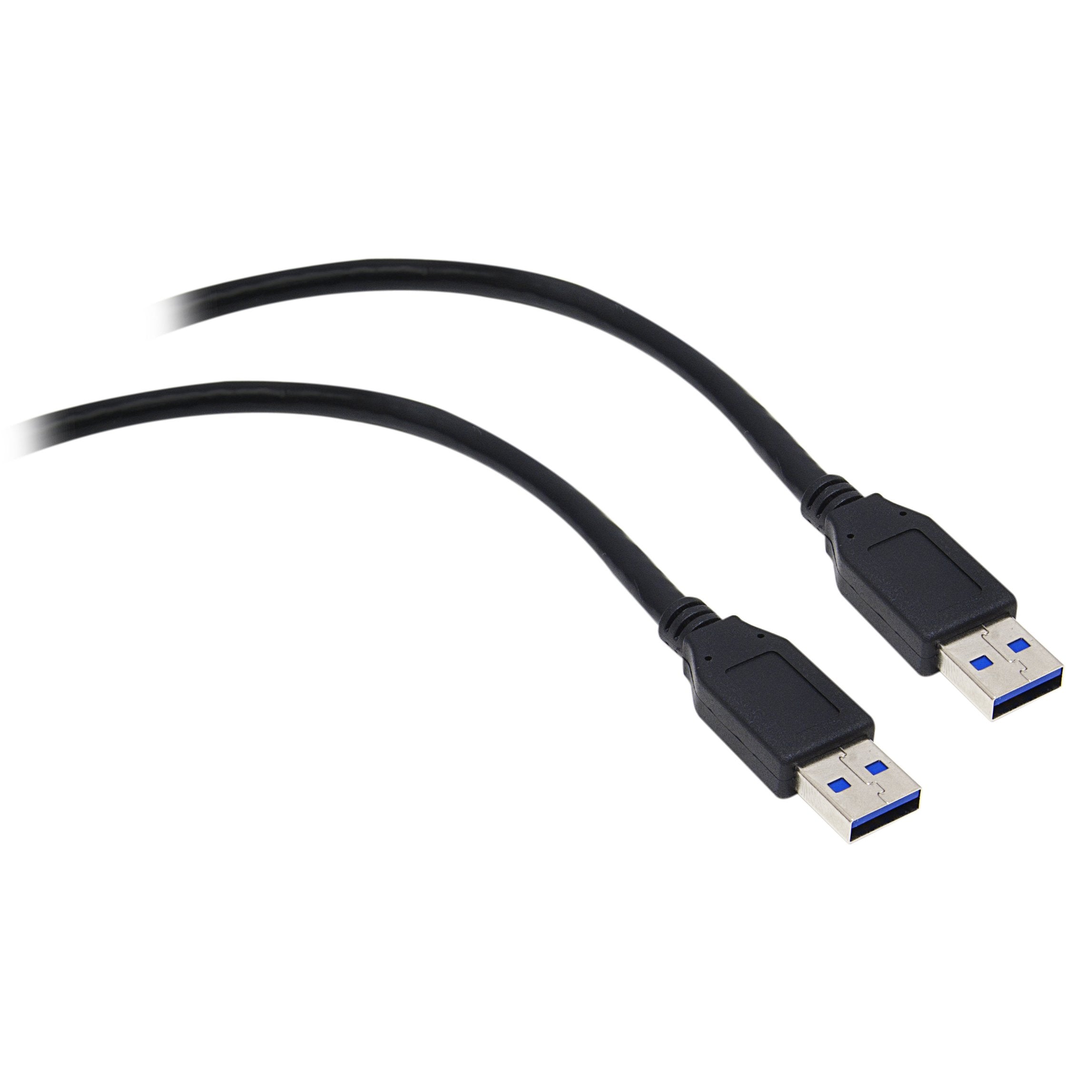 CableWholesale 3 feet USB 3.0 Cable, Black, Type A Male/Type A Male Plug, A Male/Male Super Speed USB Cable, Data Transfer Cable USB 3, Type A Male to Type A Male Cable