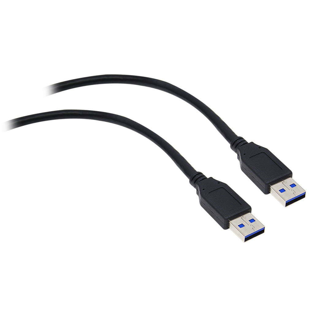 CableWholesale 6 feet USB 3.0 Cable, Black, Type A Male/Type A Male Plug, A Male/Male Super Speed USB Cable, Data Transfer Cable USB 3, Type A Male to Type A Male Cable