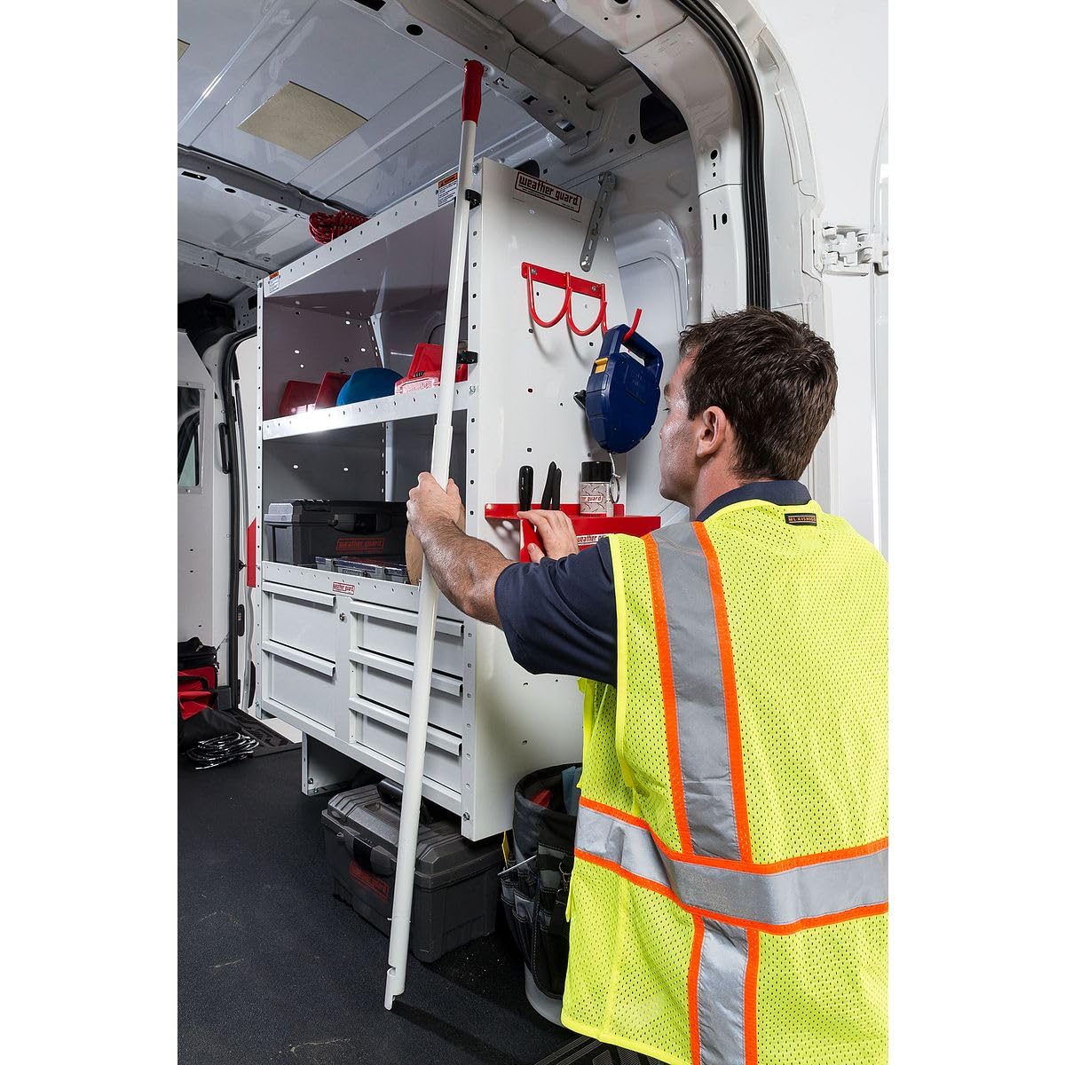 Weather Guard EZGLIDE2™ Drop-Down Ladder Rack, Extended, Mid/High-Roof, Model 2291-3-01