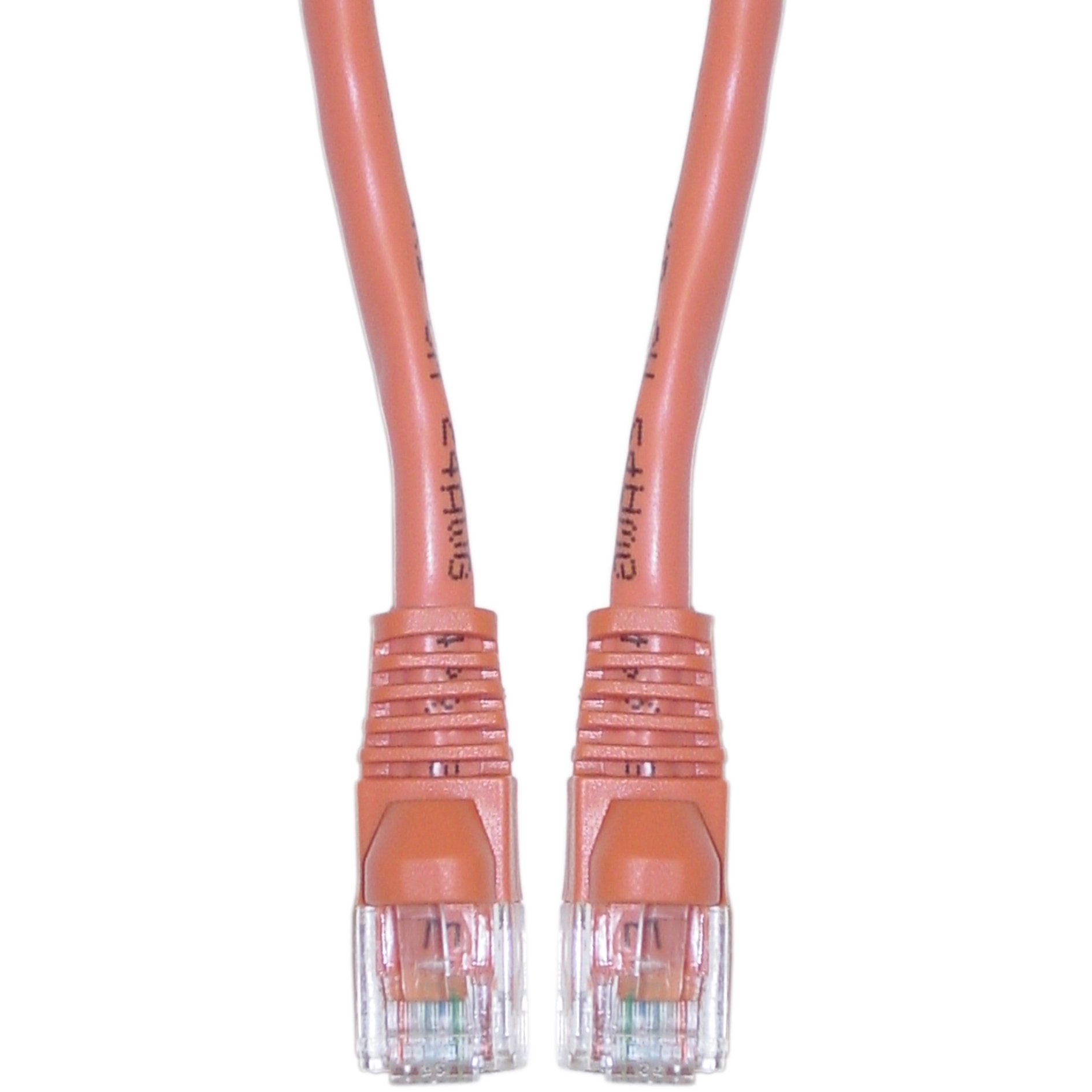 CableWholesale Cat5e Ethernet Crossover Cable, 24AWG Stranded Pure Copper, RJ45 Gold Plate Connector, Snagless Boot, Unshielded Twisted Pair (UTP) Internet Network Patch Cable, 3 Foot, Orange