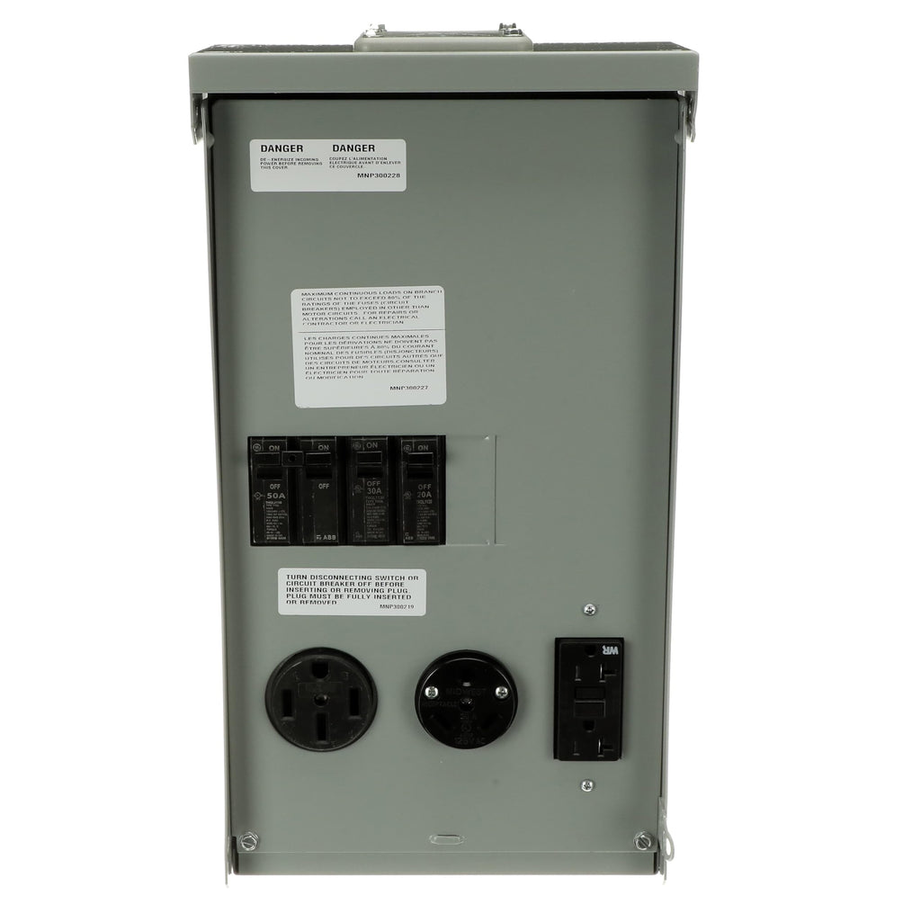 MIDWEST 100A RV Power Outlet • RV & GFCI Receptacle • Breakers Included
