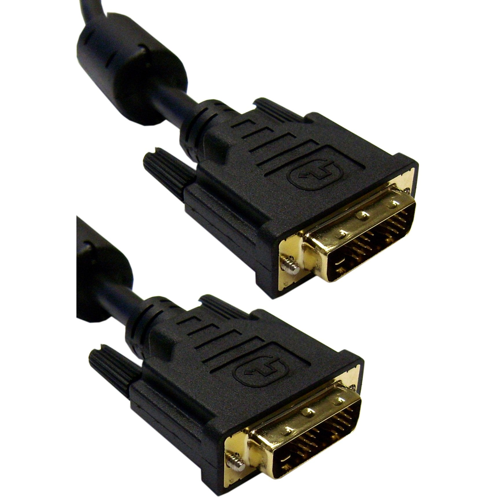 DVI-D/Single Link Cable with Ferrite - 2 Meter 6 Foot High-Speed Digital Video Cable for Monitors and Displays